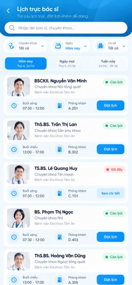 App Bệnh viện / Phòng khám